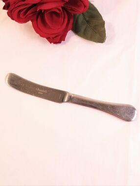 Vintage Silver Plated Christolfe Acier Butter Knife Spreader France 6.5" Long